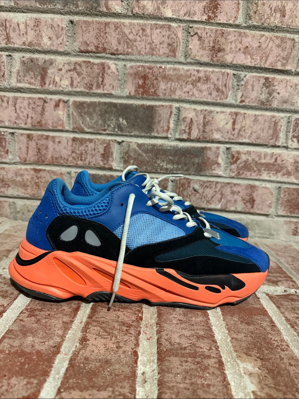 Mens Adidas Yeezy 700 Blue and Orange Athletic Sneakers size 12